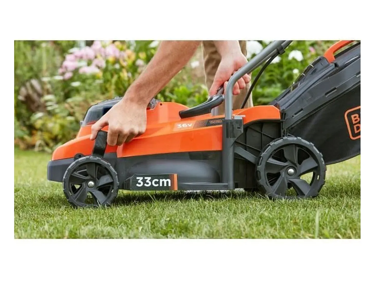 Cortador de grama sem fio BLACK & DECKER BCMW3336L1-QW - 36V - 33 cm - 2,5Ah - Mulching