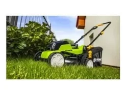 Cortador de relva sem fios Fieldmann 20V, corte de 33 cm, altura ajustável até 65 mm, bateria não incluída