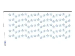 Cortina de iluminação c/ estrelas 500 luzes LED 8 funções azul