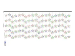 Cortina de iluminação c/ estrelas 500 LEDs 8 funções colorido