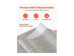 Cortina de Painéis SucceBuy Verticais em Trilho 116-218 cm de Largura, Painéis Japoneses Ajustáveis até 243 cm de Altura, Ideal para Portas Deslizantes