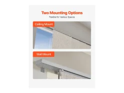Cortina de Painéis SucceBuy Verticais em Trilho 116-218 cm de Largura, Painéis Japoneses Ajustáveis até 243 cm de Altura, Ideal para Portas Deslizantes