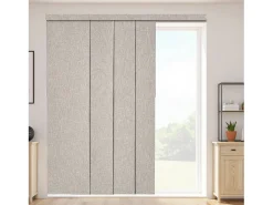 Cortina de Painéis SucceBuy Verticais em Trilho 116-218 cm de Largura, Painéis Japoneses Ajustáveis até 243 cm de Altura, Ideal para Portas Deslizantes
