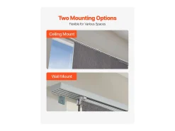 Cortina de Painéis SucceBuy Blackout Verticais em Trilho 116-218 cm de Largura, Painel Japonês Ajustável até 243 cm de Altura, Ideal para Portas Deslizantes