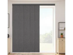 Cortina de Painéis SucceBuy Blackout Verticais em Trilho 116-218 cm de Largura, Painel Japonês Ajustável até 243 cm de Altura, Ideal para Portas Deslizantes