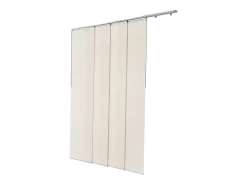 Cortina de Painéis SucceBuy em Trilho Extensível, 116-218 cm de Largura, Painel Japonês Vertical Ajustável até 243 cm de Altura, Castanho Claro