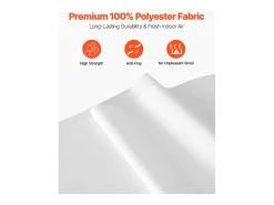 Cortina de Painéis SucceBuy com Trilhos Extensíveis de 116 cm a 218 cm (Largura), Cortinas Cortáveis Individualmente até uma Altura de 243 cm