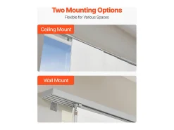 Cortina de Painéis SucceBuy com Trilhos Extensíveis de 116 cm a 218 cm (Largura), Cortinas Cortáveis Individualmente até uma Altura de 243 cm