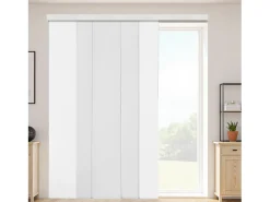Cortina de Painéis SucceBuy com Trilhos Extensíveis de 116 cm a 218 cm (Largura), Cortinas Cortáveis Individualmente até uma Altura de 243 cm