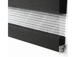 Cortina de rolo dupla camada Zebra Roller Day and Night 75x150 Antracite 19_0000845