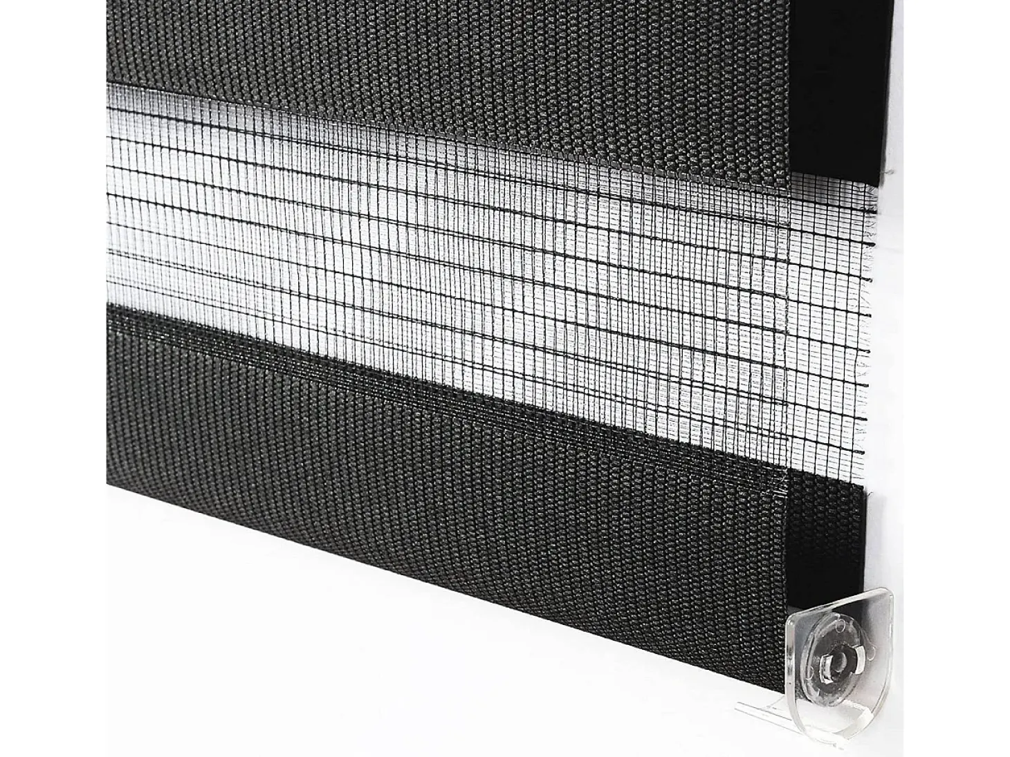 Cortina de rolo dupla camada Zebra Roller Day and Night 75x150 Antracite 19_0000845