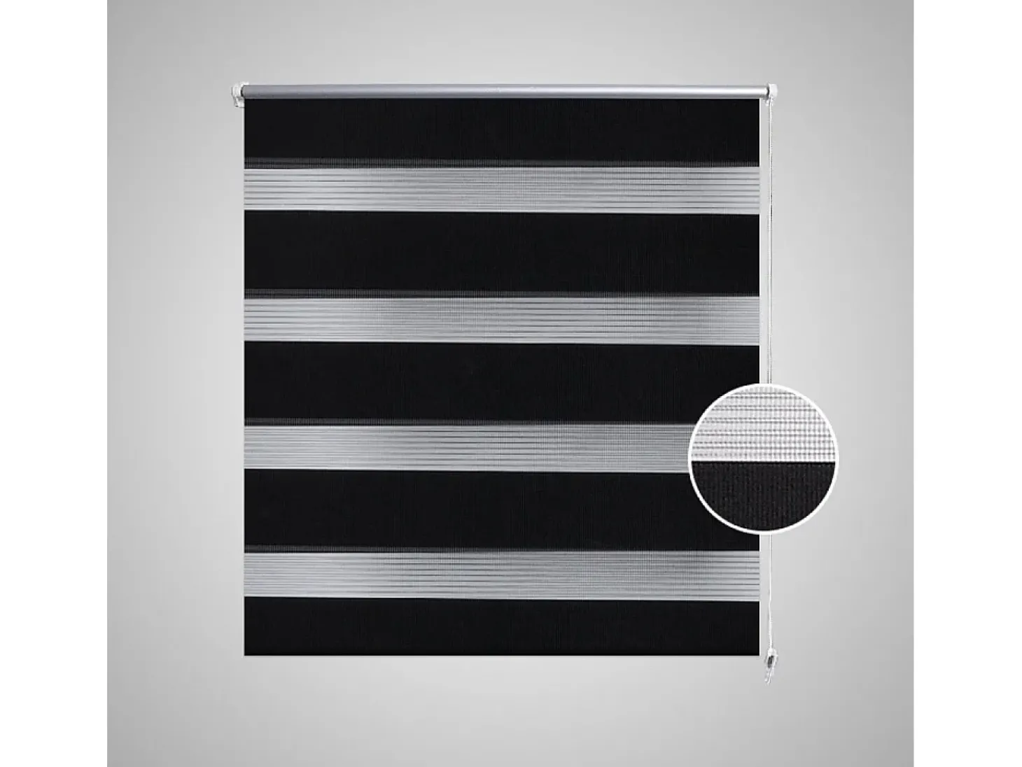 Cortina de rolo preta com filtro de luz 60 x 120 cm para janela com função de privacidade modelo 4102086