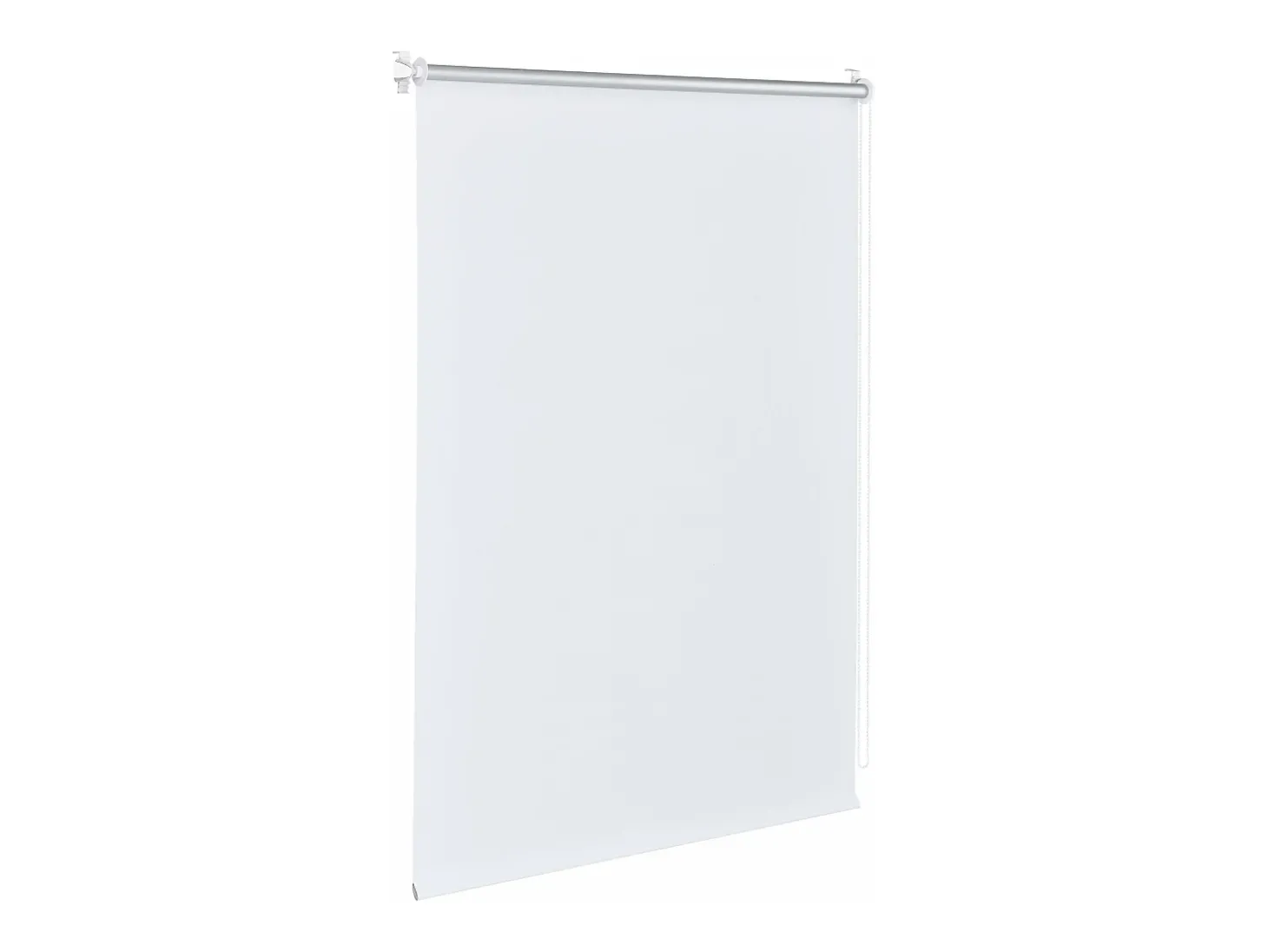 Cortina de rolo sem furos continuamente ajustável faixa de tecido de poliéster 45 x 150 cm branca 03_0006072