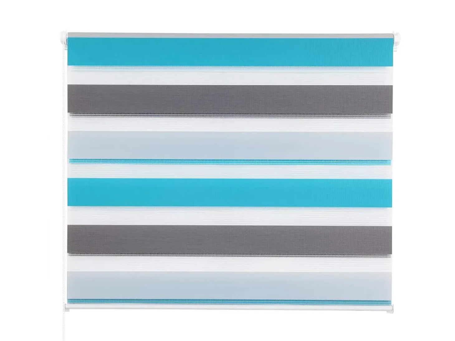 Cortina de rolo Zebra dia e noite rolo de camada dupla 80x150cm branca cinza turquesa 19_0000860