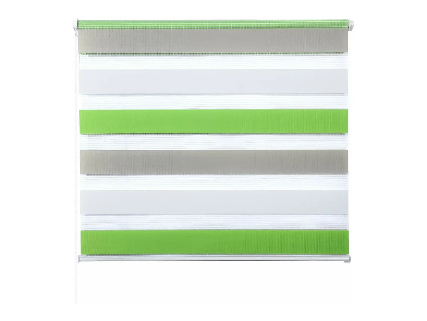 Cortina de rolo Zebra dia e noite camada dupla 45x150 cm branca verde cinza 19_0000858