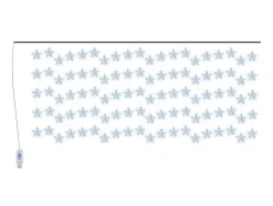 Cortina iluminação c/ estrelas 500 LEDs 8 funções branco frio