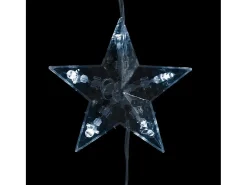 Cortina iluminação c/ estrelas 200 LEDs 8 funções branco frio