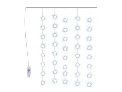Cortina iluminação c/ estrelas 200 LEDs 8 funções azul