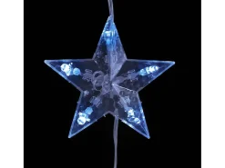 Cortina iluminação c/ estrelas 200 LEDs 8 funções azul