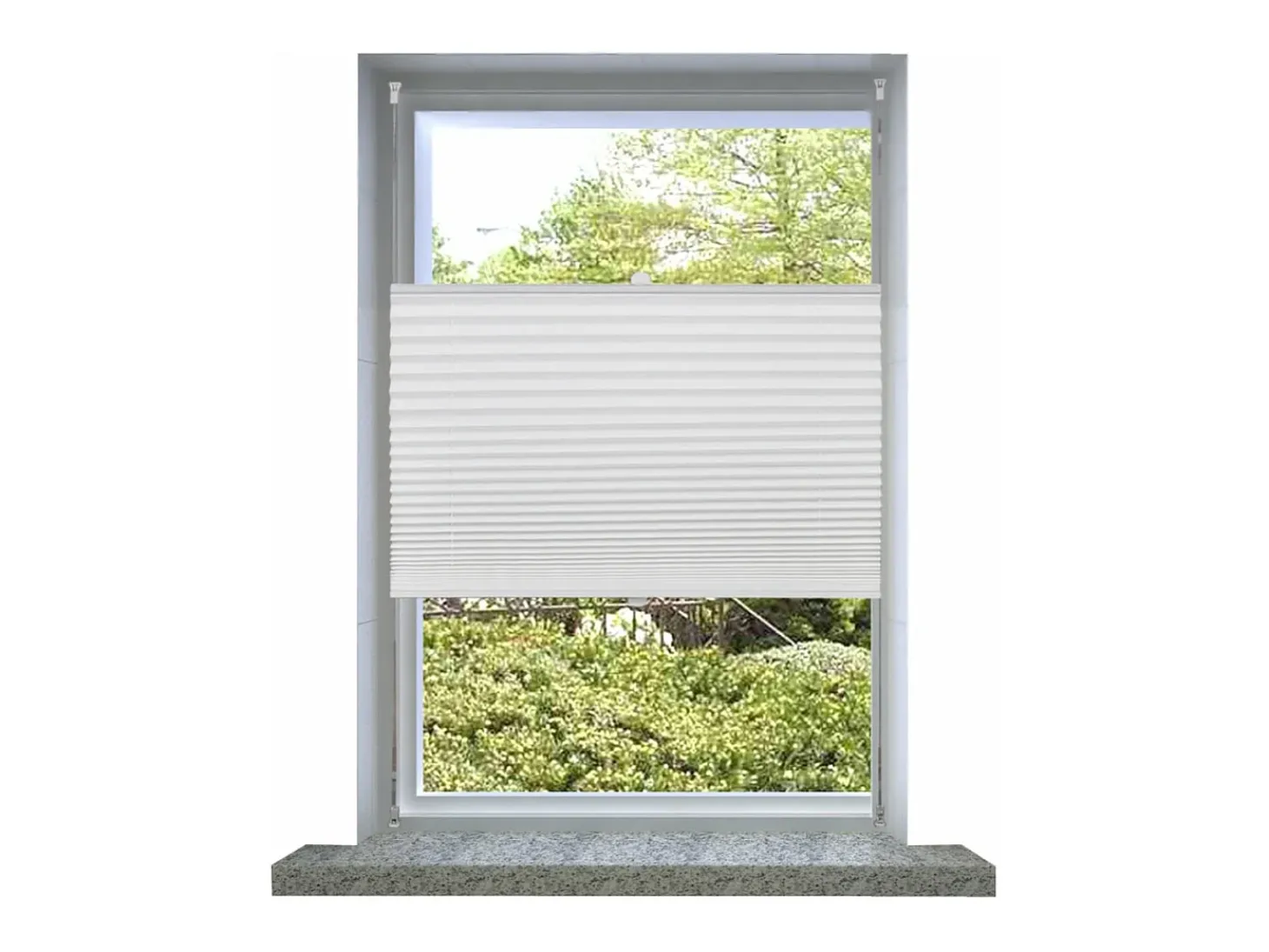 Cortina plissada branca 50 x 125 cm 4102165