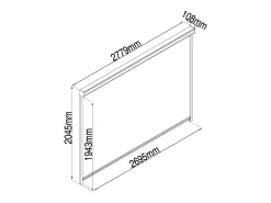 Cortina retrátil para pérgola bioclimática, L2,78 x A 2,05 m, VIADANA