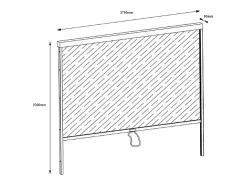 Cortina retrátil para pérgula bioclimática - L300 cm x A234cm - antracite - COSMA