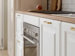 Cozinha completa - Com bancada de 200 cm - Branca e natural - CELOMIA