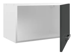 Cozinha completa - Com bancada de trabalho 240 cm - Cinza brilhante e Branco - TRATTORIA