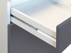 Cozinha completa - Com tampo de trabalho C180 cm - Cinza brilhante e Branco - TRATTORIA