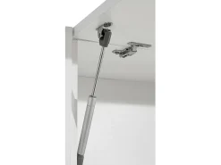 Cozinha completa Dceccaron, Conjunto com despensa, Armário de cozinha, Kit de bloco linear, 100% Fabricado em Itália, 255x60h85 cm, Branco brilhante e ardósia