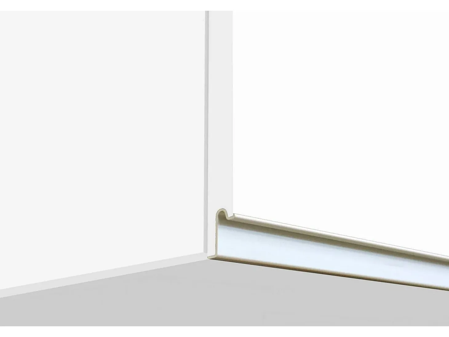 Cozinha completa Dcelient, Conjunto com despensa, Armário de cozinha, Kit de bloco linear, 100% Made in Italy, 255x60h85 cm, Branco brilhante e ardósia