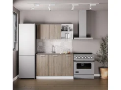 Cozinha Completa haaus Ara, Carvalho Sonoma Escuro/Branco, L 120 cm