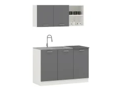 Cozinha Completa haaus Ara, Antracite/Branco, L 120 cm