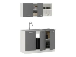 Cozinha Completa haaus Ara, Antracite/Branco, L 120 cm