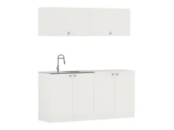 Cozinha Equipada haaus Alegra, Branco, L 160 cm