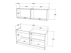 Cozinha Equipada haaus Alegra, Branco, L 160 cm