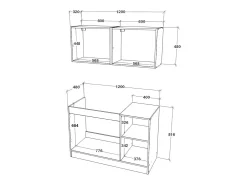 Cozinha Equipada haaus Taco, Branco, L 120 cm
