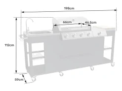 Cozinha Exterior TEXAS - 4+1 queimadores