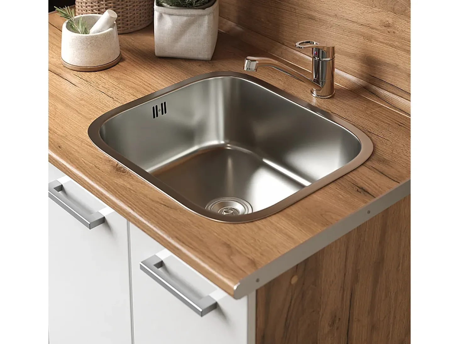 Cozinha individual branco alto brilho/carvalho goldkraft 160x46x81.6 r-line