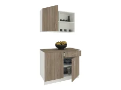 Cozinha Liz haaus, Carvalho Sonoma Escuro/Branco, L 100 cm