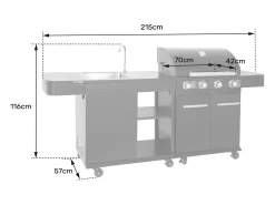Cozinha Modular exterior FYRA - 4 queimadores