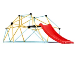Cúpula de Escalada SucceBuy, 2,4 m com Escorregador, Escalador com Cúpula Geométrica, Sala de Juegos para Crianças de 3 a 9 Anos