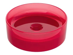 Cuba de pousar redonda translúcida em resina - 40 cm - Vermelho - SPAVO