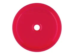 Cuba de pousar redonda translúcida em resina - 40 cm - Vermelho - SPAVO