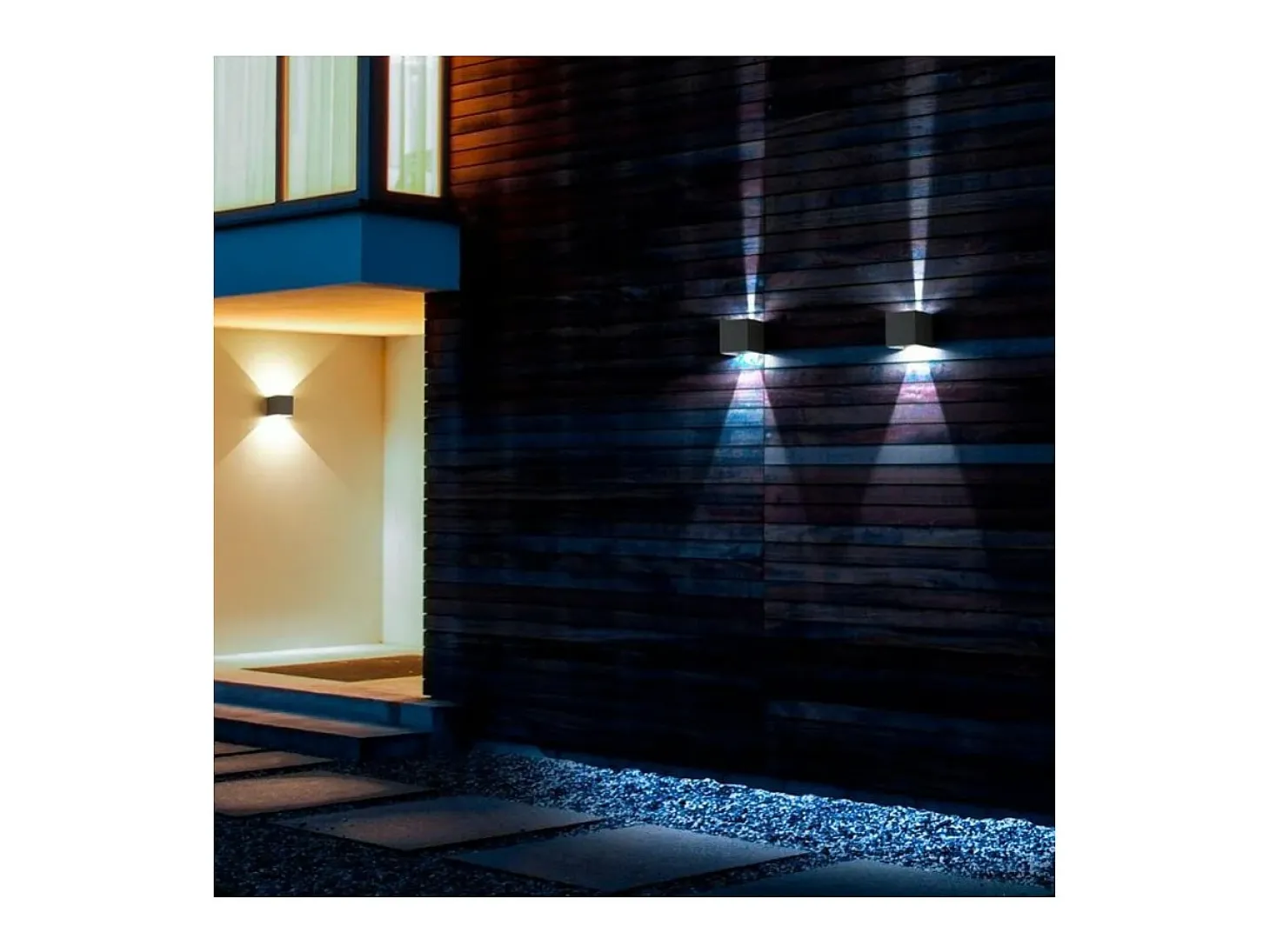 Cubetto IP54 Candeeiro de parede LED 6,5W com aletas ajustáveis ​​Cinza escuro