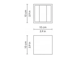 Cubetto IP54 Candeeiro de parede LED 6,5W com aletas ajustáveis ​​Cinza escuro