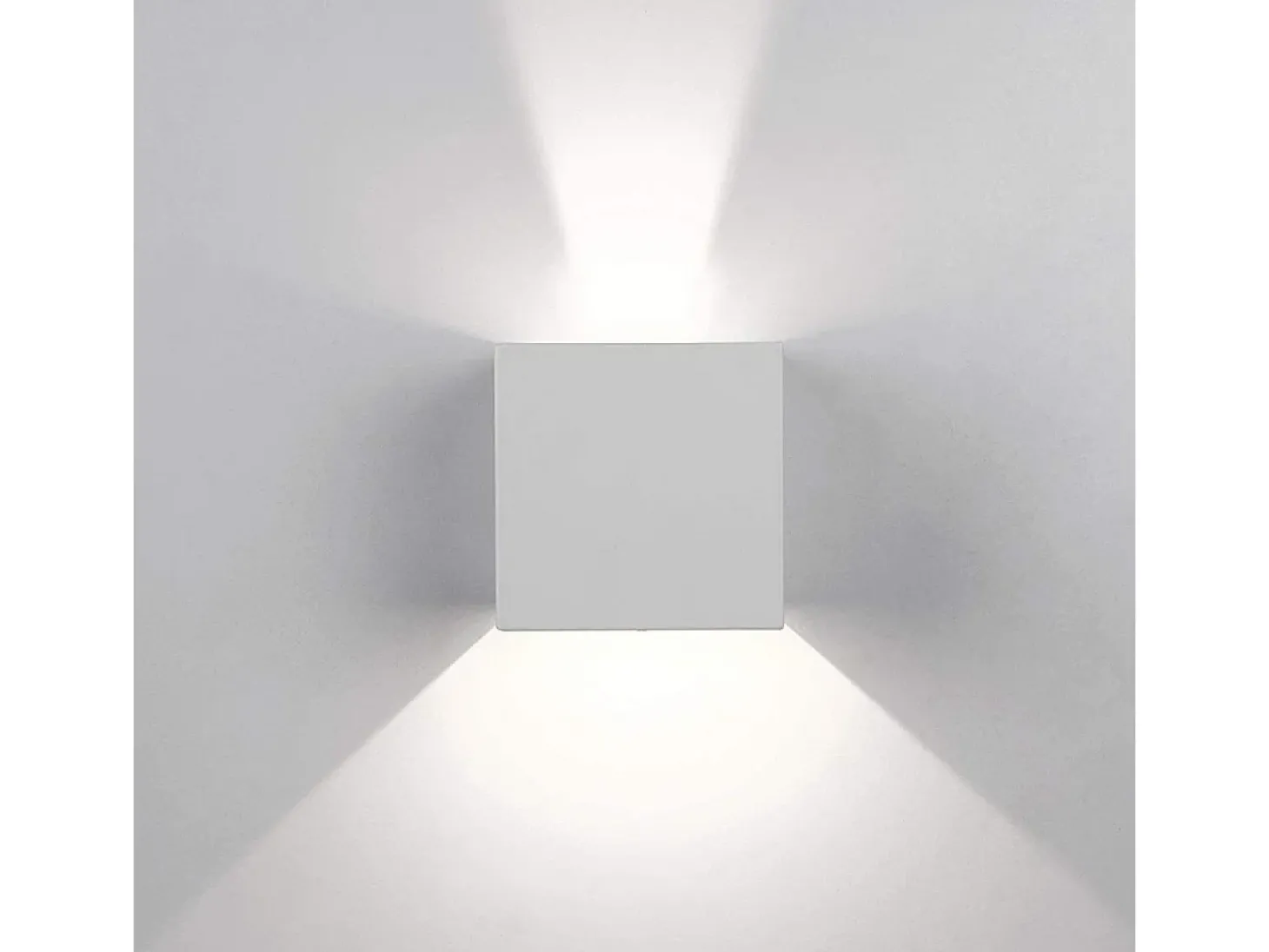 Cubetto IP54 Candeeiro de parede LED 6,5W com aletas ajustáveis ​​Cinza escuro