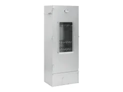 Defumador BBQ c/ aparas madeira 44,5x29x110 cm aço galvanizado