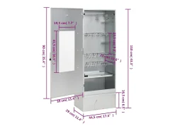 Defumador BBQ c/ aparas madeira 44,5x29x110 cm aço galvanizado