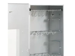 Defumador BBQ c/ aparas madeira 44,5x29x110 cm aço galvanizado